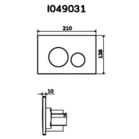 Клавиша смыва Am.Pm Pro L I049031 никель матовый