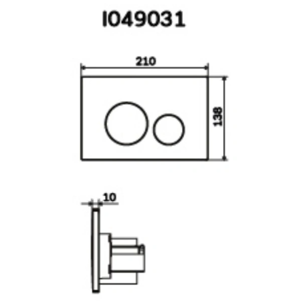 Клавиша смыва Am.Pm Pro L I049031 никель матовый