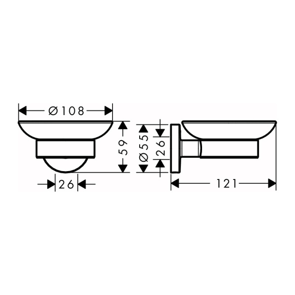 Мыльница Hansgrohe Logis Universal 41715000 хром