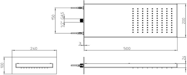 Верхний душ Bossini Manhattan I00575.030 хром