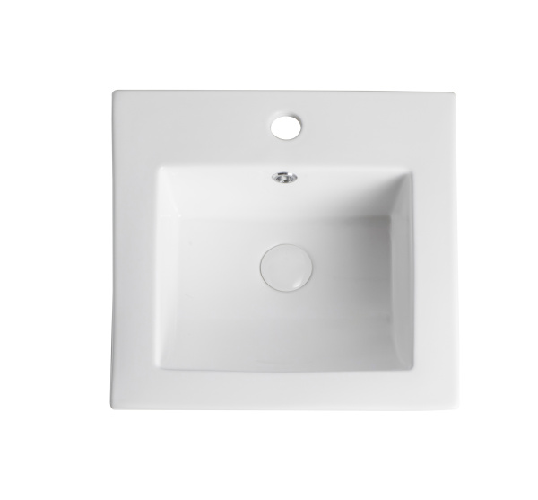 Раковина встраиваемая сверху (42х42) Orange  B03-410W белый глянец