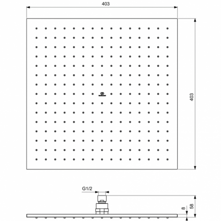 Верхний душ Ideal Standard IDEALRAIN A5806A2