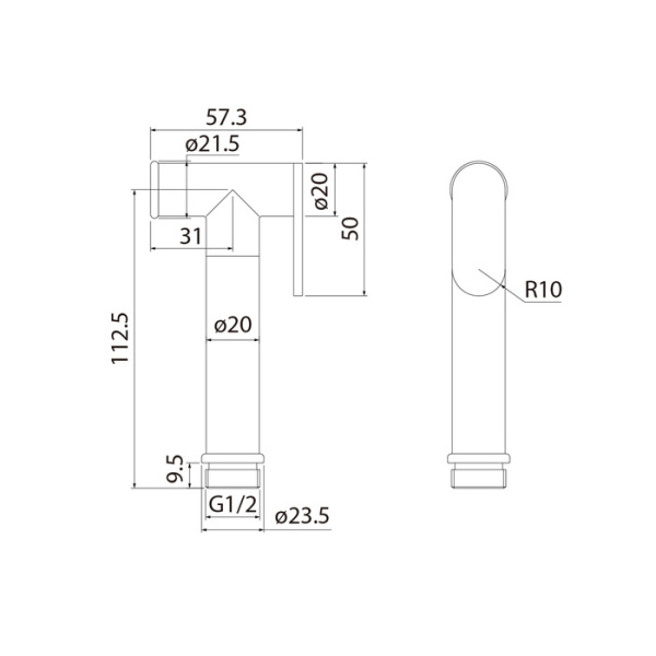 Гигиеническая лейка IDDIS графитовая (020GB0Gi20)