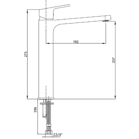 Смеситель для раковины E.C.A. Tiera 102188002C1EX