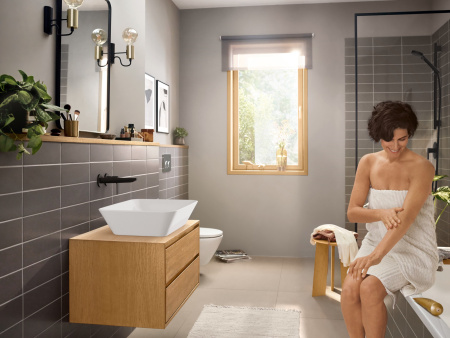 Смеситель для раковины встраиваемый Hansgrohe Rebris E 72568670 черный матовый