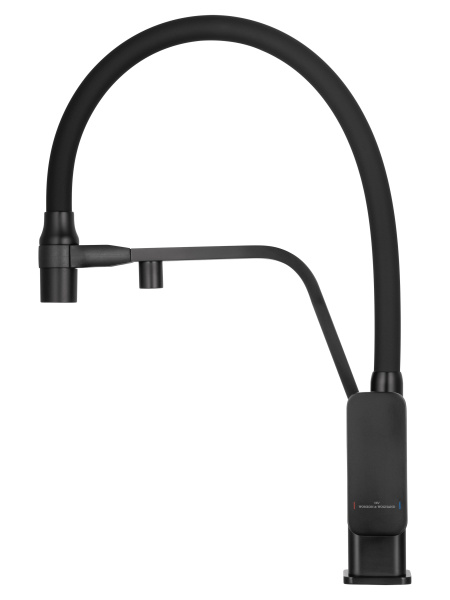 Смеситель для кухни с гибким изливом и подключением фильтра WONZON & WOGHAND, черный матовый WW-88458013-MB Смеситель для кухни с гибким изливом и подключением фильтра WONZON & WOGHAND, черный матовый WW-88458013-MB