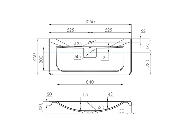 Раковина Aquaton Шерилл 105 1A71323KSH010