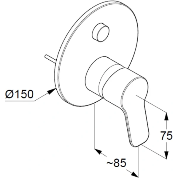 Смеситель для душа Kludi Pure&Easy 377590565