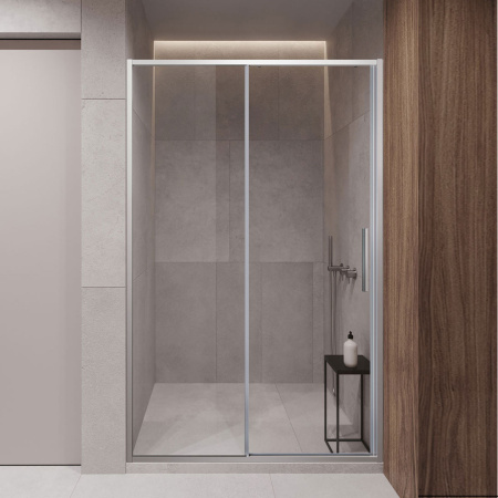 Душевая дверь Vincea Slim-U VDS-2SU140CL, (140х200)  хром, стекло прозрачное