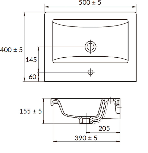 Раковина Misty Cersanit COMO 50   S-UM-COM50/1-w