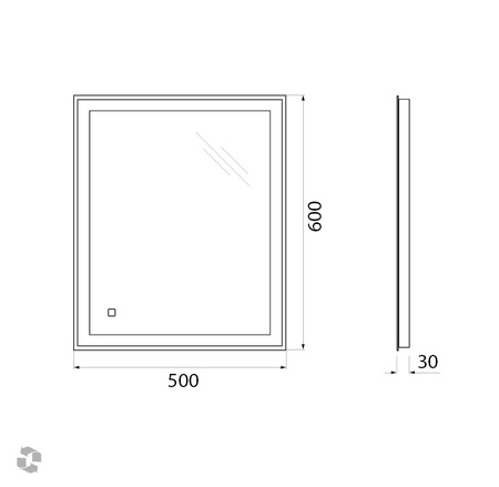 Зеркало BelBagno SPC-GRT-500-600-LED-TCH