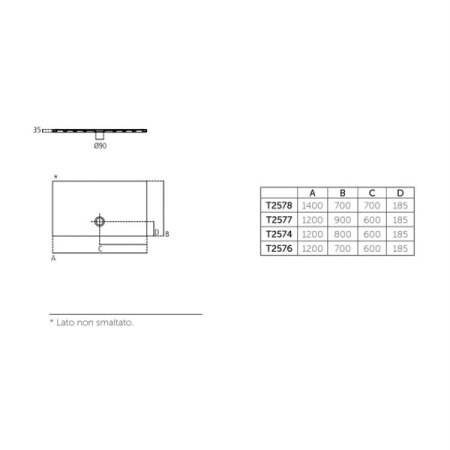Душевой поддон Ideal Standard STRADA (120х90) T2577YK
