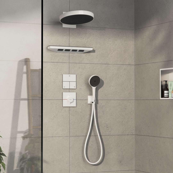 Переключатель потоков на 3 положения Hansgrohe ShowerSelect Comfort Е 15573700 белый матовый