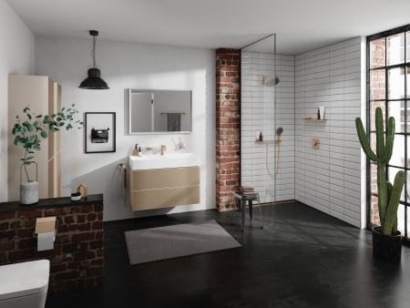 Держатель банных полотенец Hansgrohe AddStoris 41747140 шлифованная бронза 