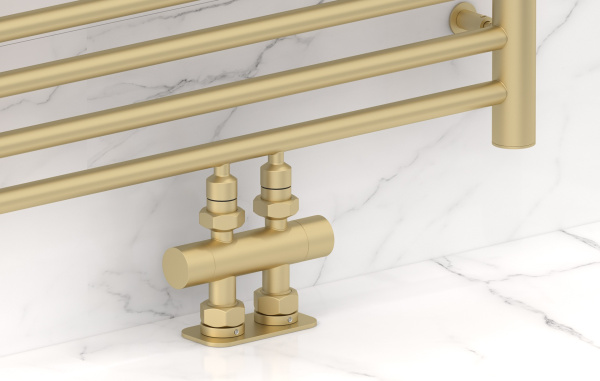 Вентиль Сунержа прямой EU50 (2 х G 1/2" НР х G 3/4" НГ) 022-1417-1234 шампань матовый