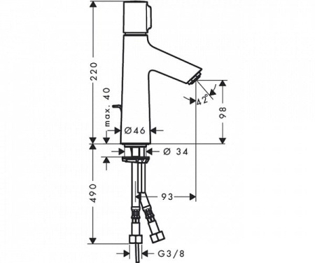 Смеситель для раковины Hansgrohe Talis Select S 72042000
