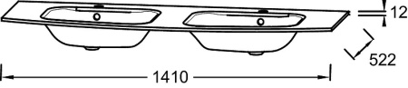 Раковина полувстраиваемая Jacob Delafon Nona 140 EB1887RU-DE4