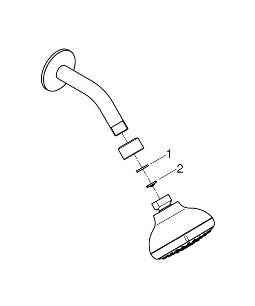 Верхний душ с кронштейном IV  Grohe New Tempesta 100 27870 000 (27870000)