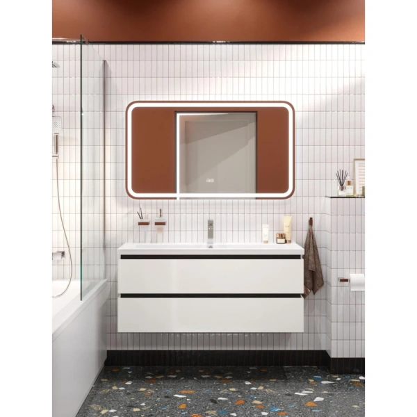 Тумба под раковину Cezares PLANE-1200-2C-SO-BL Bianco Lucido