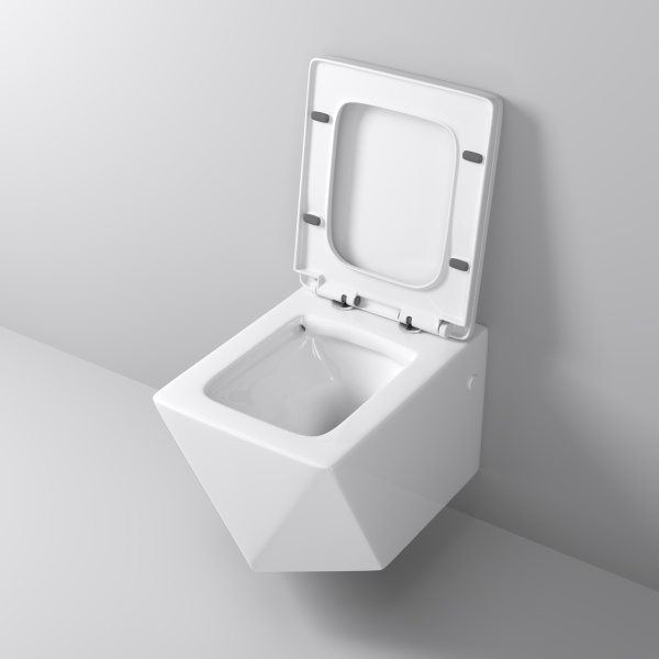 Унитаз подвесной безободковый Grossman Cristal GR-4481 с сиденьем микролифт