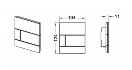Панель смыва для писсуара зеленое стекло TECE 9242805