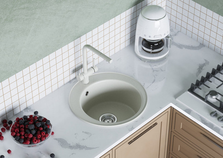 Кухонная мойка Aquaton Шелли 50 1A734732SS240 жемчуг