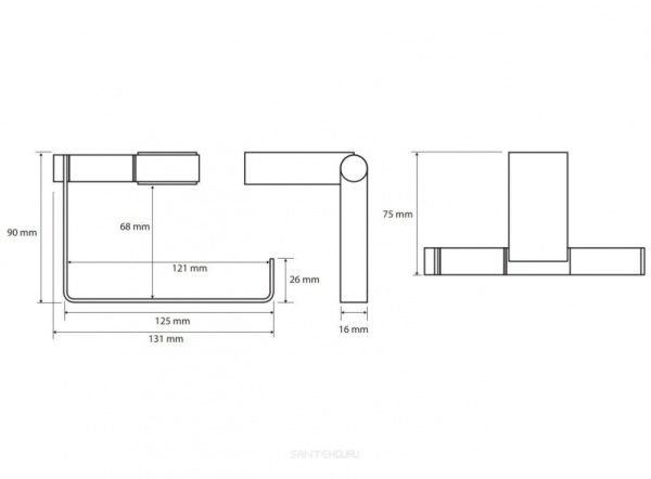 Держатель туалетной бумаги без крышки Bemeta Via 135012222
