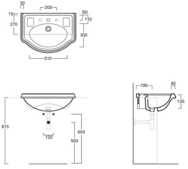 Полувстроенная раковина Simas AR835bi*1