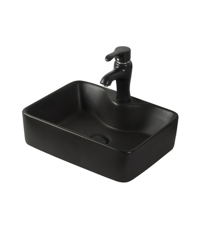 Раковина накладная (48х37) Orange  B01-475MB черный матовый