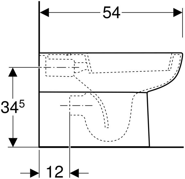 Унитаз приставной Geberit Smyle 500.213.01.1