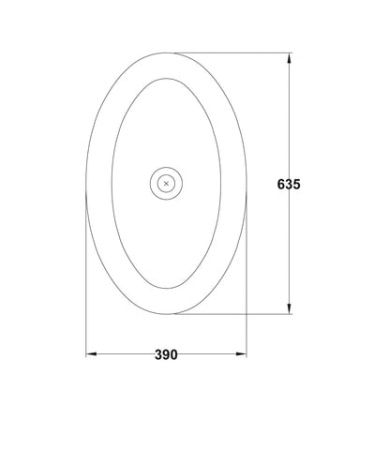 Раковина накладная 40 см GALA Circle 04330
