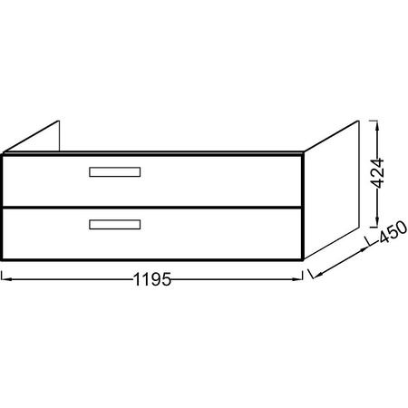 Тумба для раковины Jacob Delafon Rythmik EB1305-E10