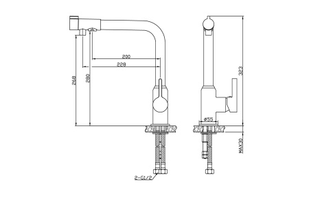 Смеситель для кухни ESKO K23 K23