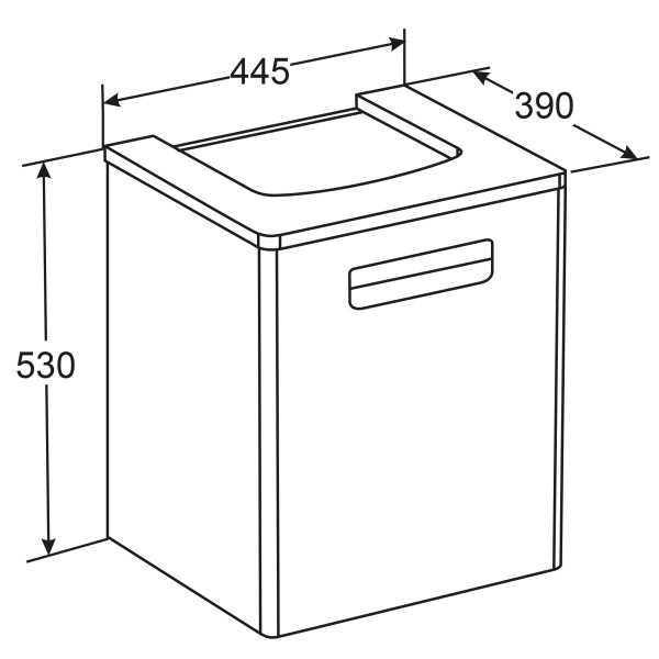 Тумба под раковину Roca The Gap 45 тиковое дерево ZRU9302839