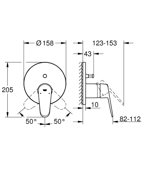 Смеситель для душа однорычажный Grohe Eurodisc Cosmopolitan 24055 002 (24055002) хром