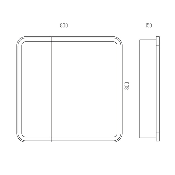 Зеркальный шкаф (54х74) Corozo Алабама 80 SD-00000969