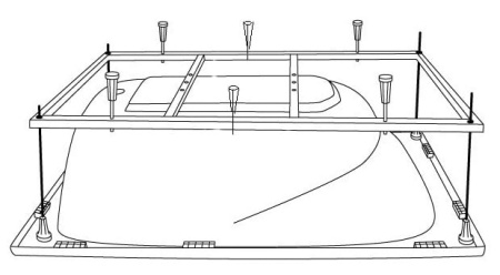 Усиленная рама для ванны Riho 180х80 2YNVN1017