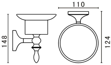 Держатель мыльницы Art&Max AM-E-4299-Cr