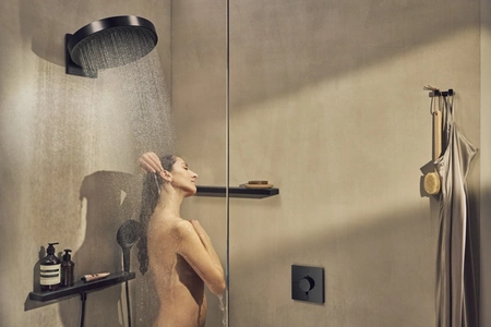 Полочка для душа Hansgrohe Rainfinity Shelf 500 26844670 черный матовый