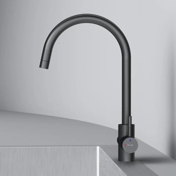 Смеситель для кухни с подключением к фильтру AM.PM X-Joy S F85B07722 черный матовый