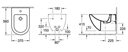 Биде подвесное Villeroy & Boch Subway 74000001