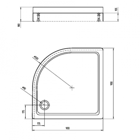 Душевой поддон Акватек PODDONMLR50