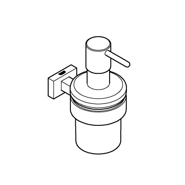 Дозатор жидкого мыла с держателем Grohe Essentials Cube 40756 001 (40756001) хром 