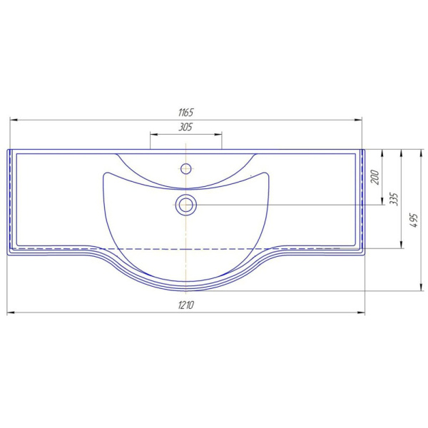 Раковина (121х49,5) Corozo Классик 120 SD-00000375