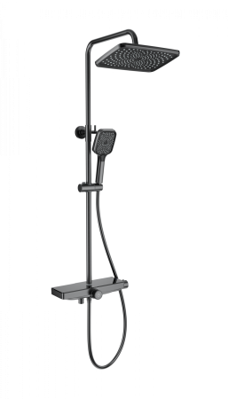 Душевая система с термостатом WONZON & WOGHAND ThermoKlick, темный графит WW-B3098-A-BGG