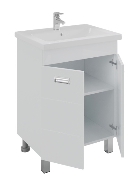 Тумба с раковиной Orange Таис Ta-60TUW+RA напольная, белый