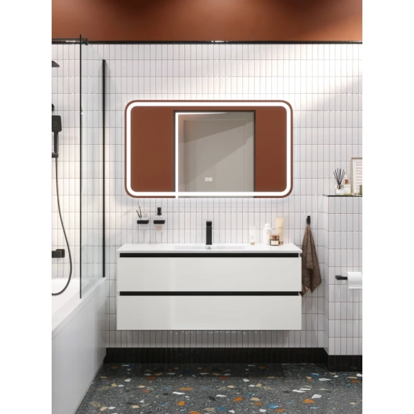 Тумба под раковину Cezares PLANE-1200-2C-SO-BL Bianco Lucido