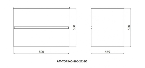 База под раковину Art&Max Torino AM-TORINO-800-2C-SO-AQ-P Аквамарин