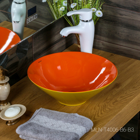 Раковина накладная (40,5х40,5) Melana T4006-B6+B3-806