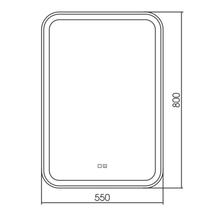 Зеркало (80х55) Silver Mirrors Мальта RGB  LED-00002511